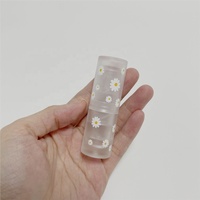 Emballage de conteneur de cas de Tube de rouge à lèvres personnalisé Transparent vide givré clair SAN bon marché avec motif de fleur
