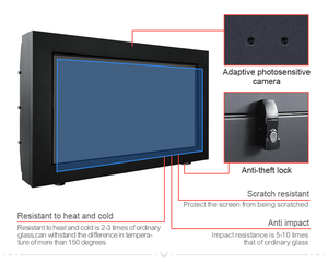 <b>Plug</b> and Play Standalone / Android Ip55 Waterproof Dustproof Commercial Display 55 Inch Wall Mount Digital Signage Sko-32w 55 - Product Image 2