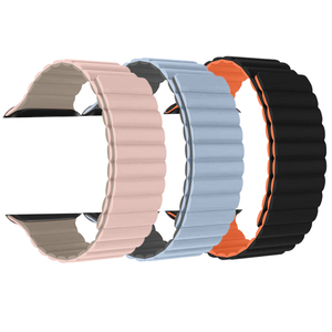 Correas de Reloj Magnéticas de Silicona de Dos Tonos, Accesorios de Moda para <span class=keywords><strong>Relojes</strong></span>, Correa de Muñeca para <span class=keywords><strong>Apple</strong></span> IWatch Series - Product Image 1