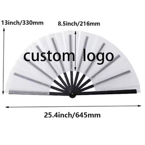 Éventail à main en bambou de grande taille personnalisé, design classique traditionnel, sublimation, éventails vierges pour <span class=keywords><strong>mariage</strong></span> avec logo imprimé, éventails à main - Product Image 3