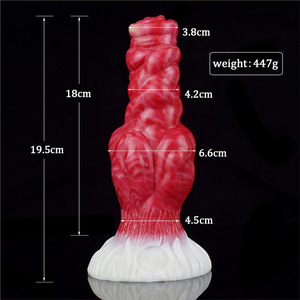 Hỗn hợp màu sắc mềm Silicone Quái Vật dildo dương vật hình con thú Cock Thiết kế thủy triều cao dính trở lại Tòa Án hậu môn cắm Hướng dẫn sử dụng bơm người lớn - Product Image 2
