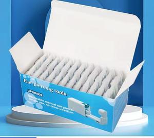 Descartável Crown White Steel <span class=keywords><strong>Ear</strong></span> Stud Assepsis <span class=keywords><strong>Punch</strong></span> Ferramenta Corpo de Segurança Nariz Umbigo Orelha Piercing Gun Kit Aço Inoxidável Jóias - Product Image 6