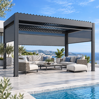 Abri extérieur moderne en métal, imperméable, pergola en aluminium pour patio, jardin, cour, gazebo, terrasse