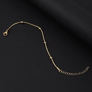 Bracelets chaîne pour femmes, élégants et simples, en acier inoxydable plaqué or 18 carats, vente en gros - Product Image 4