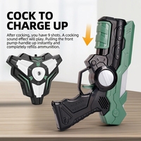Ensemble de pistolets laser infrarouges pour enfants, pistolet de combat électronique, pistolet laser avec bouclier, lumière, son et vibration, jouets d'extérieur