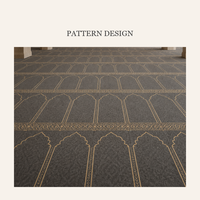 Tapis de prière pour mosquée OEM ODM 15 mm en laine/nylon, fabriqué à la machine, jacquard, lavable, antidérapant, pour projet de construction de mosquée musulmane