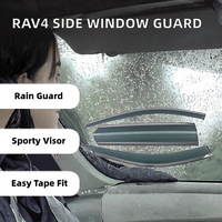 Deflector de Ventana Lateral Deportivo de Acrílico para TOYOTA RAV-4 XA30 2006-2012, Visera Protectora de Lluvia, Protector de Ventana Exterior