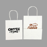 Sacs de courses en papier kraft recyclé avec logo personnalisé et poignées torsadées, sacs de transport pour la vente au détail et les plats à emporter des restaurants