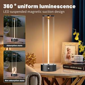 USB Cordless PC Desk Lamp Minimalist <b>Bedside</b> Table Lamp Modern Nightstand <b>Lights</b> 3 Level <b>Touch</b> Dimmable Small Size - Product Image 3