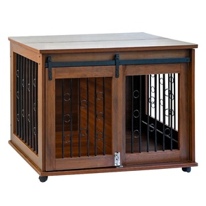 Gabbie e Casette di Lusso in Legno per Animali Domestici, Design a Due Porte, Ampio Spazio Regolabile per Cani Grandi e Altri Animali - Product Image 1