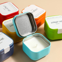 Bougie parfumée cylindrique colorée en cire de soja, huiles essentielles mélangées à la main, format portable, idéale pour la maison et la chambre à coucher