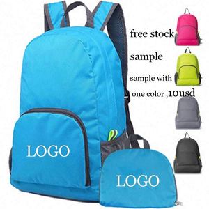 New Arrives 2021 Fashion Foldable Oxford <b>Backpack</b> Waterproof Lightweight Travel China Custom Logo Zipper Closure - Product Image 2