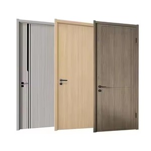 Vente en gros Appartement Chambre à coucher Porte intérieure en bois WPC affleurante personnalisée étanche - Product Image 6