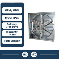 Ventilateur d'extraction à pression négative à faible bruit et haut débit, conçu par CAO/FAO industrielle, avec roulement à billes électrique, pour le refroidissement des ateliers d'usine