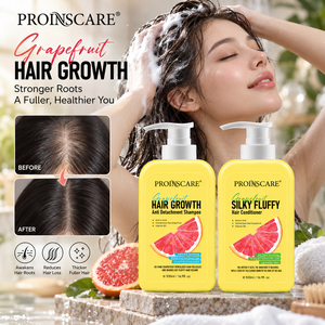 Champú y Acondicionador Orgánico para el Crecimiento del Cabello, Control <span class=keywords><strong>de</strong></span> Grasa, <span class=keywords><strong>Sin</strong></span> <span class=keywords><strong>Sulfatos</strong></span>, con Aroma a Pomelo, Marca Privada, Venta al Por Mayor <span class=keywords><strong>de</strong></span> Fábrica - Product Image 1