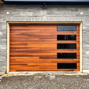 Modern Remote Control With Windows Inserted Sectional Aluminum Panel Garage Doors glass garage door