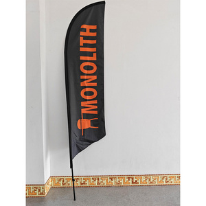 Hiển thị mở gió lông hình dạng tùy chỉnh độ phân giải cao <span class=keywords><strong>UV</strong></span> kháng bãi biển cờ duy nhất hai mặt nhôm cực - Product Image 2