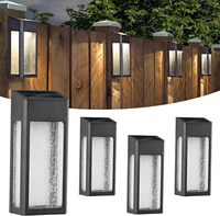 ESRA 57A ARMXY Lampes solaires LED d'extérieur pour clôture et mur, allumage/extinction automatique, étanches IP44, lumière chaude, batterie rechargeable incluse