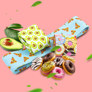 Set di Fasce di Resistenza in Tessuto di Poliestere per Glutei e Corpo (Donut/Pizza/Avocado) - Design Portatile a Cerchio per Fitness - Product Image 3