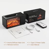 Nouveau Diffuseur d'ambiance transfrontalier 5.0 avec simulation de flamme de cheminée, USB, coloré, humidificateur à brume froide pour bureau, cadeau créatif pour la maison