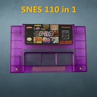 Vente flash - Cartouche multi-jeux SNES Purple Shell 110 en 1 avec communication filaire, version anglaise NTSC/USA