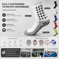 Chaussettes de football antidérapantes personnalisées avec logo OEM, chaussettes de sport athlétiques en coton, chaussettes mi-mollet, faible MOQ, directement de l'usine