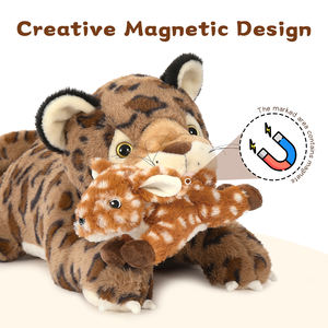 All'ingrosso Set di <span class=keywords><strong>peluche</strong></span> <span class=keywords><strong>leopardo</strong></span> magnetico sicuro personalizzato per bambini amanti degli animali collezionisti bambino Friendly compagno di gioco - Product Image 2