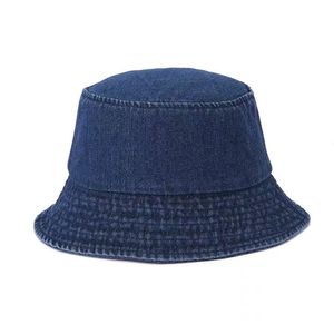 2025 estate alla moda cappello a secchiello in Denim Jean per gli uomini donne semplice lavare il vecchio stile retrò traspirante cappello da sole per il modello di lettera di viaggio - Product Image 4