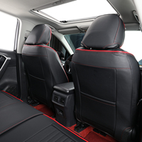 Housse de siège de voiture universelle EKR, style sport de luxe, coussin en cuir avec ensemble complet de 5 pièces pour l'avant et l'arrière