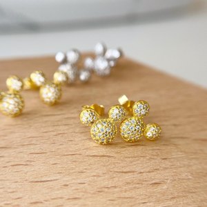 <span class=keywords><strong>Orecchini</strong></span> <span class=keywords><strong>personalizzabili</strong></span> topolino in oro bianco placcati eleganti gioielli in zircone alla moda per fidanzamenti di feste di matrimonio - Product Image 2