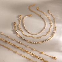Bracelet en Zircon Plaqué Or Élégant et Tendance avec Breloques Colorées Scintillantes – Magnifique Bijou de Mode TGSL6067