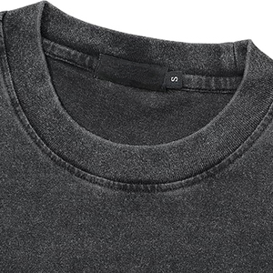 Camiseta de Algodón Oversize para Hombre con Estampado de Letras Metálicas Góticas, Estilo Vintage Lavado, Streetwear Y2K Grunge Casual - Product Image 3