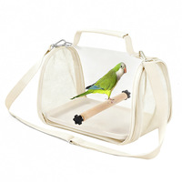 Sac à dos pour perroquet en maille respirante transparente avec perchoir intégré, cage à oiseaux portable d'extérieur, pliable et imperméable