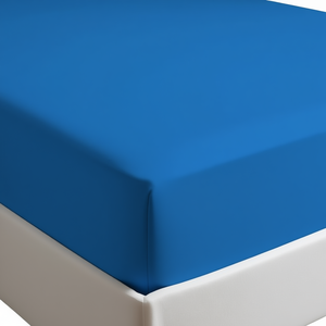 Fitted <b>Sheet</b> 100% Cotton Avio Color Uk <b>Single</b> <b>Bed</b> Size 90x190cm - Product Image 3