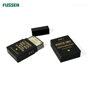 FUSSEN - Juego de Tarjetas de Afirmaciones Positivas Personalizadas, 52 Tarjetas, Papel de Núcleo Negro de 400 g/m², Laminación Mate, Caja Rígida Premium - Product Image 2