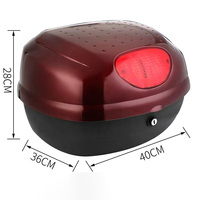 Usine en gros 29L moto boîte Scooter Top Case universel Scooter Top Box plastique queue Boxs