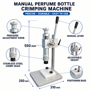 <strong>Mini</strong> FEA15 Perfume Crimper for Aluminum Collars Essential <strong>Oil</strong> and CBD <strong>Oil</strong> Bottles Manual Perfume Crimping Machine - Product Image 3