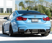 Diffuseur arrière de haute qualité en fibre de carbone, style PSM, 4 pièces, pour BMW F80 F82 M3 M4 2014-2020, becquet de pare-chocs arrière