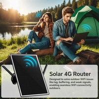 Wistino Secueye App 4G Router Panel solar al aire libre inalámbrico 4G LTE tarjeta Sim WIFI Router 20000mAh batería 24H 7 días de trabajo