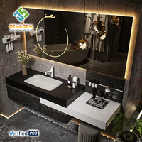 2025 OEM Juerte Best-Selling American-Style Smart Bathroom Vanity Desk Cabinet Panel Mirror Sink Robinet Bedroom Dining