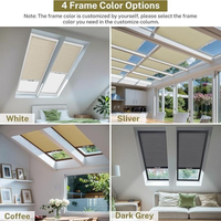 Persianas Enrollables Modernas Integradas para Claraboyas, con Tela Impermeable, Inalámbricas, Tipo Panal, para Ventanas