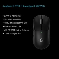 Souris de jeu sans fil Logitech G PRO X Superlight 2 originale, 8K Polling HERO 2 60g GPW3 pour PC