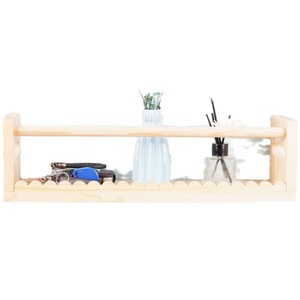 Wooden Wall Mounted <b>Shelf</b> Natural Color Rectangle Multipurpose Storage <b>Rack</b> For Living Room Entryway Durable - Product Image 1