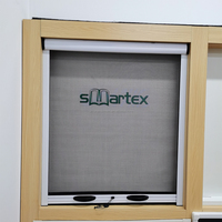Moustiquaire de porte coulissante rétractable avec roulettes, en aluminium, avec moustiquaire en fibre de verre pour fenêtre