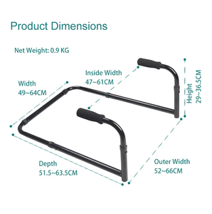 Safe Standing Adjustable Height Medical Steel Bed Assist Hand Rail for Elderly - Product Image 1