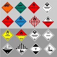 Impression d'autocollant d'étiquette personnalisée Étiquette d'avertissement d'autocollant auto-adhésif de GAZ INFLAMMABLE