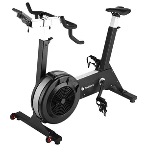 Gym Commerciële Fitness Air Bike Fitness Aerobe Oefenluchtfiets Met Uitrustingsbeugel En Elektronisch Scherm