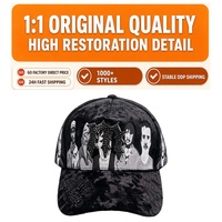 En stock: Sombreros Beard INFERNO originales, gorras de béisbol Beard de 5 paneles de gamuza con ala ancha, gorras Beard Chrome X Ct