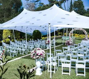 Горячая Распродажа 2023, 100 человек, наружные сырные палатки с отверстиями для свадьбы