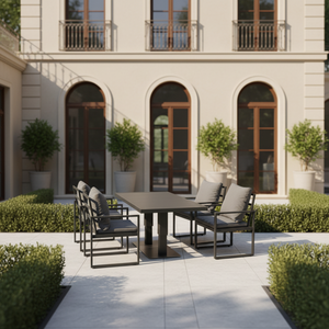 कास्ट एल्यूमीनियम आउटडोर गार्डन पैटियो एल्यूमीनियम आउटडोर पेटियो फर्नीचर ऊंचाई-समायोज्य स्वचालित तालिका - Product Image 2